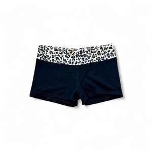 Y2K Cheetah Print Band Yoga Mini Shorts Size M